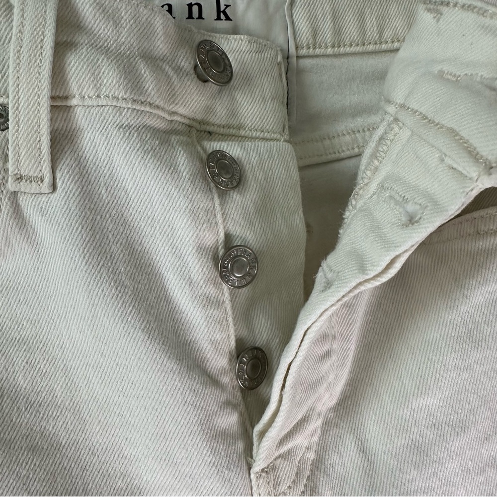 FRANK & EILEEN Cork Distressed Hem White Denim Slim Jeans SZ 26 - Picture 7 of 12